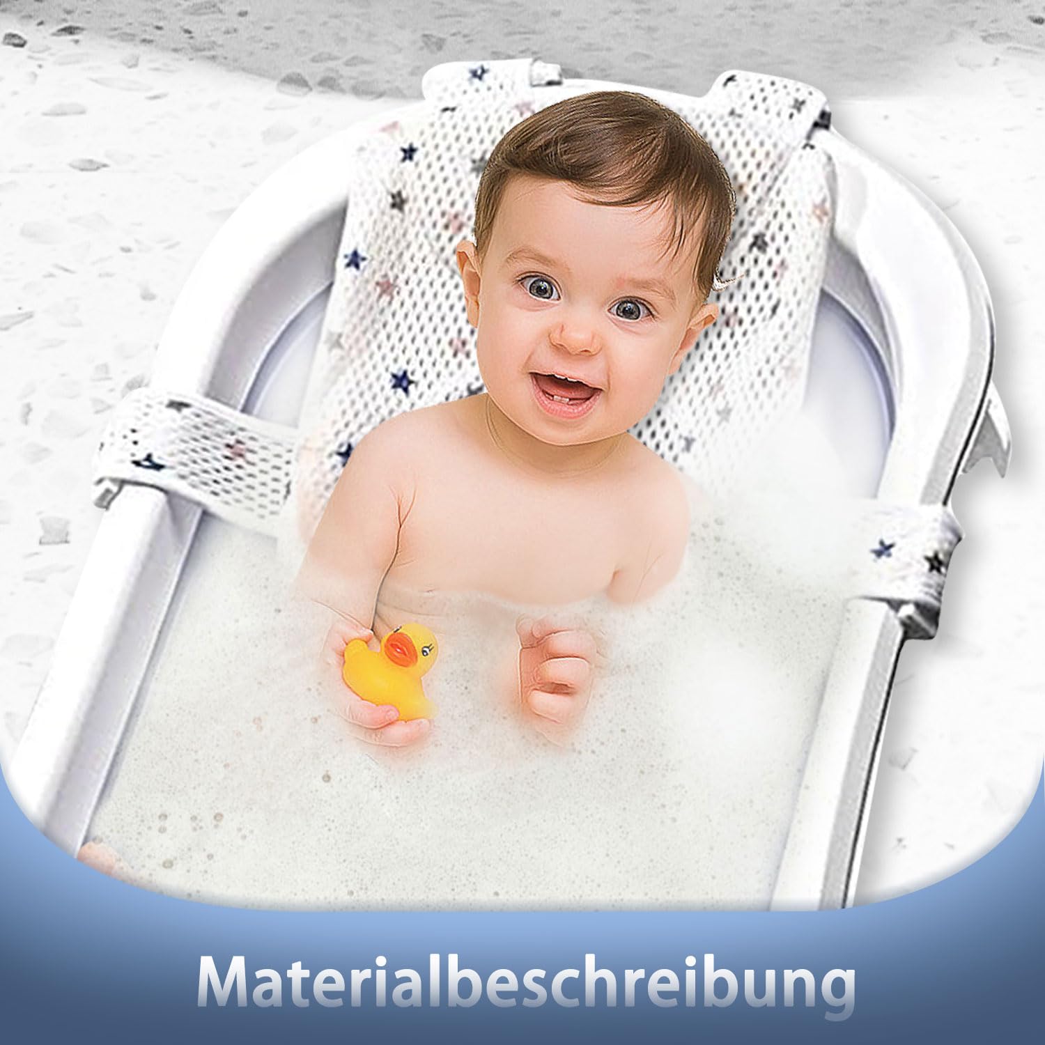 Hamac de Bain pour Bébé, Coussin Baignoire Bébé, Coussin de Siège de Bain Nouveau-né, Filet de siègeDe Bain Antidérapant, Antidérapant Hamac de B-ain Pliable Filet de Bain Nouveau-Né 0 à 36 Mois
