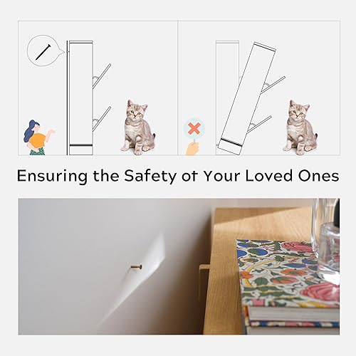 Miniatura 2 de Gabinete de zapatos de ratán estrecho con 3 cajones abatibles, organizador de zapatos independiente oculto con patas de madera para entrada,