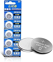 LiCB CR1616 Battery 3V Lithium 5PCS (CR 1616 / Batteries CR1616 / DL1616 / ECR1616) for Computer motherboards,Remotes,LED lights,Glucometers,Toys,Car key,Scales.