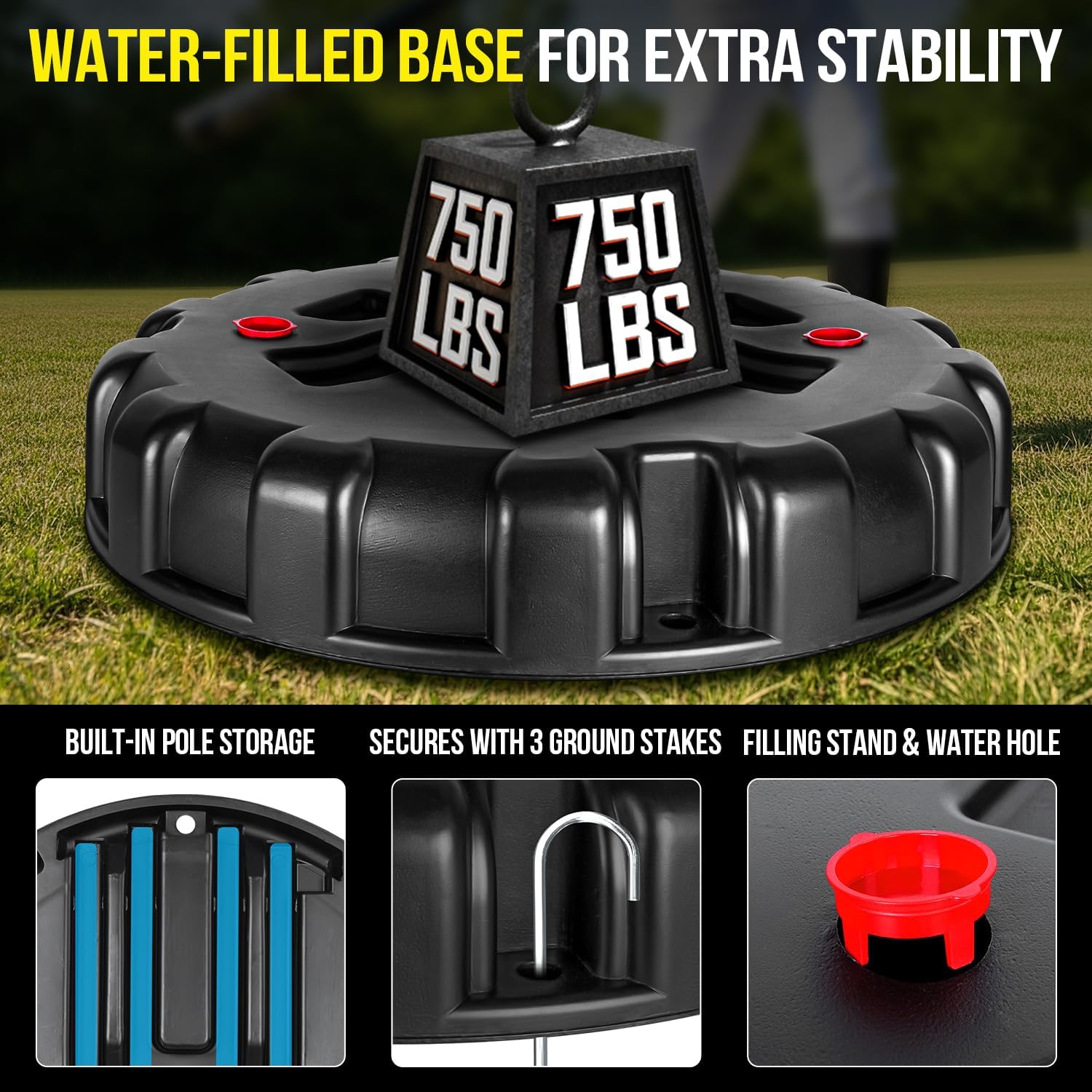 Stable Swing Trainer For Baseball&Softball,Auto-Reset Baseball Hitting Trainer With Real Ball&Stand For Indoor/Outdoor, Adjustable Softball Hitting Trainer Solo Practice Improve Power,Speed,Accuracy