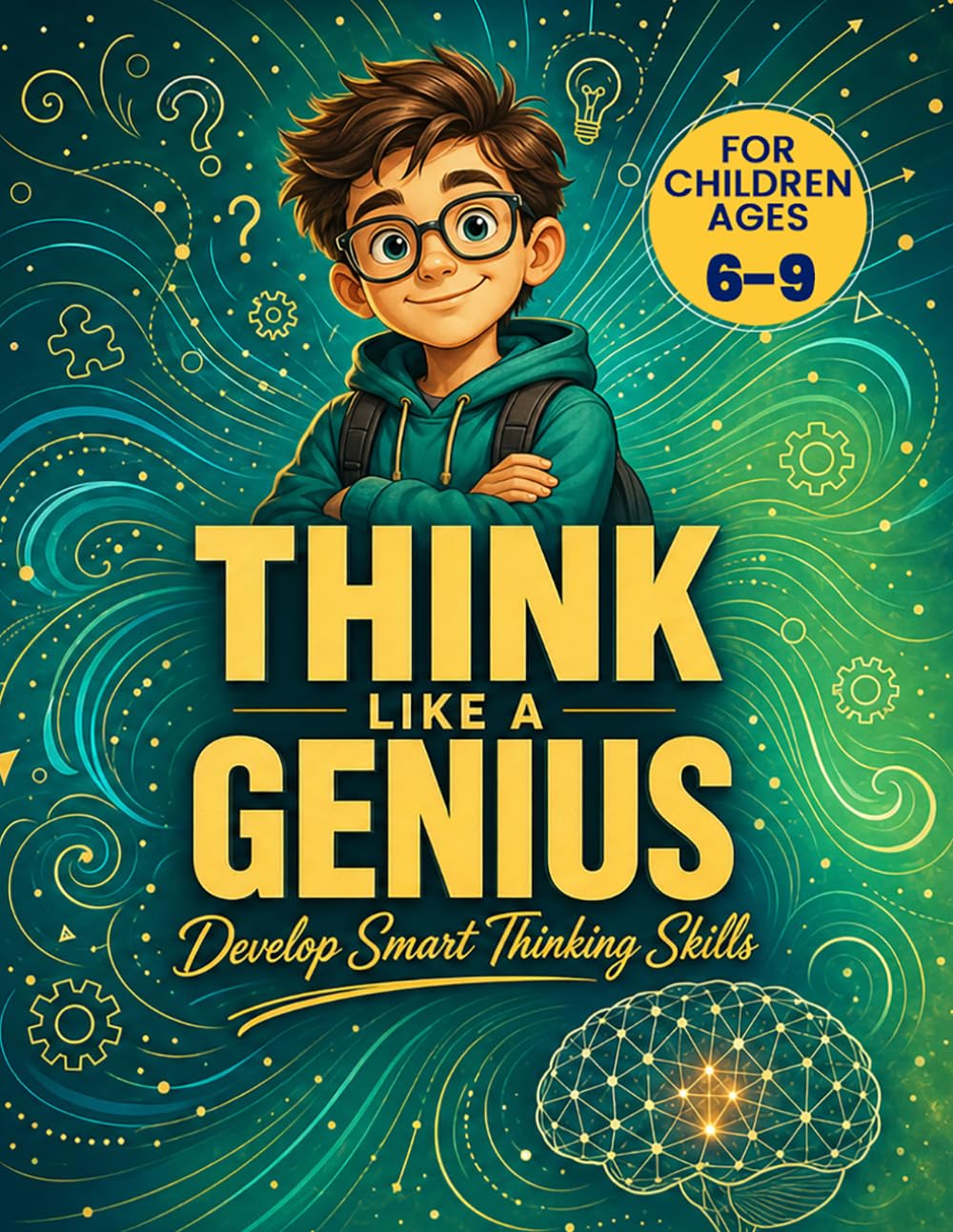 Think Like a Genius - Kids Edition: Brain Games, Logic Puzzles, IQ Challenges, Word Searches, Sudoku, Riddles, and Creative Thinking Activities for Gifted Kids Ages 6–9 (Bright Minds - Kids Edition)