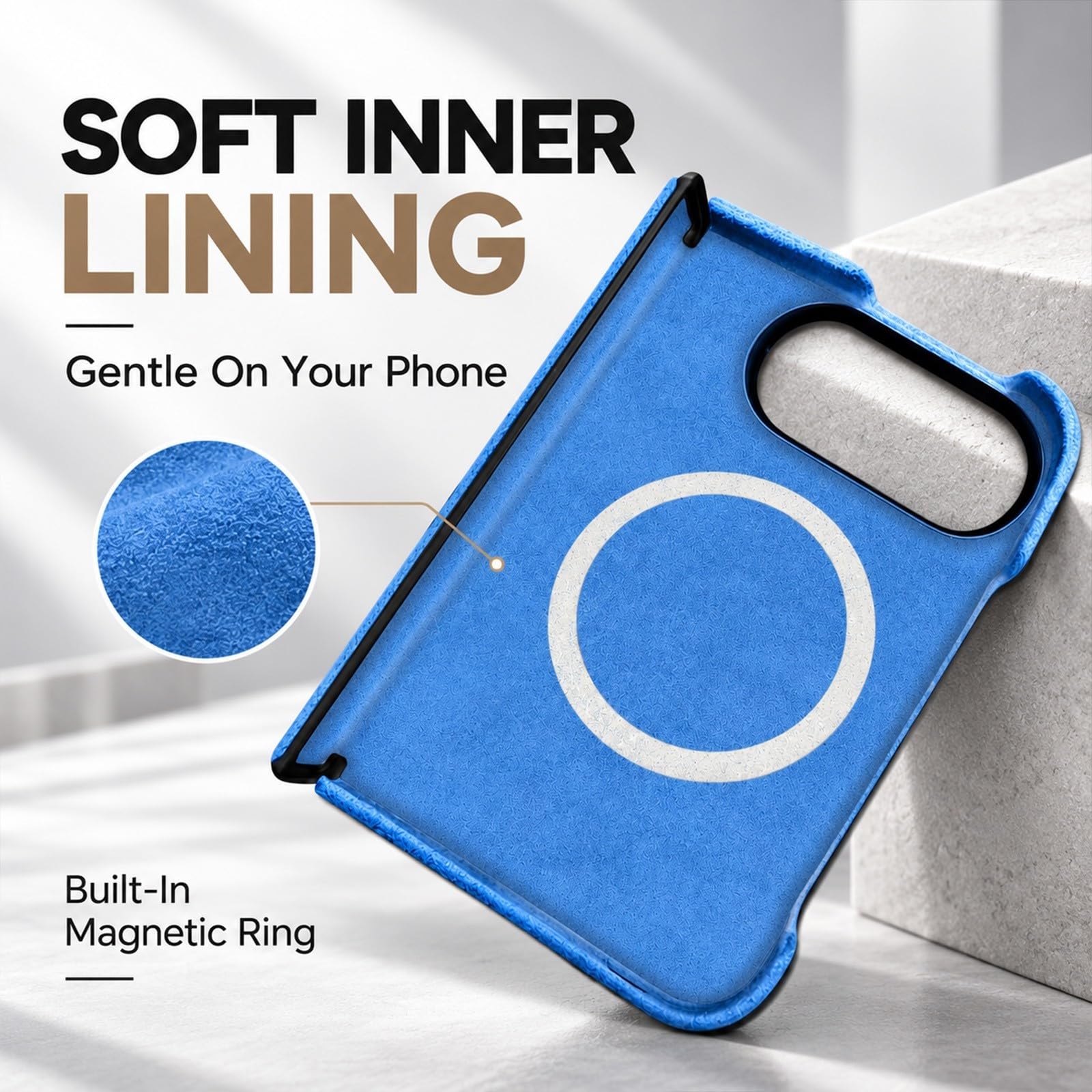 Coque pour iPhone Duo, Métal, Toucher Doux, Charge Magnétique, Anti-Choc