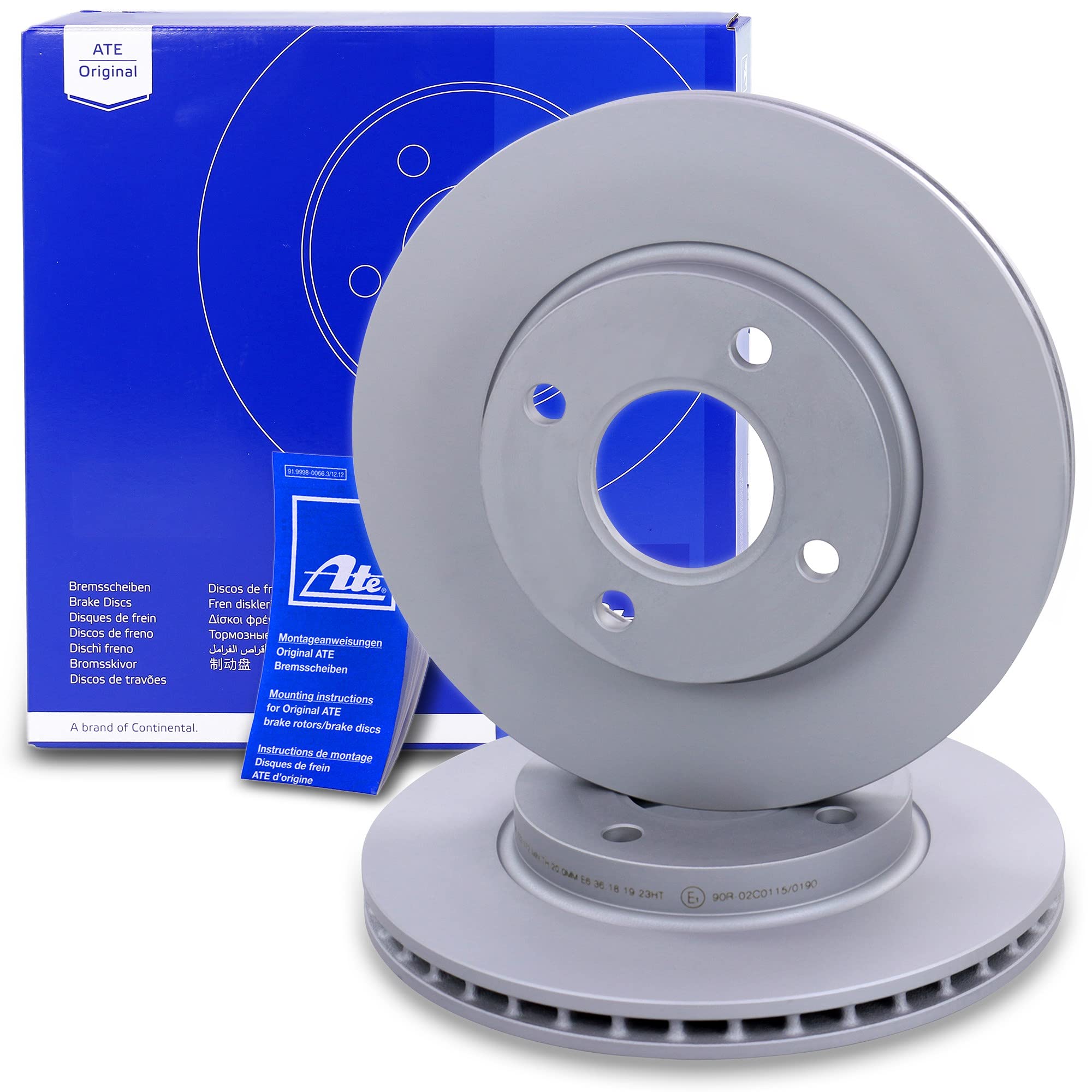 ATE Set di freni incl. dischi freno anteriori ¯ 258 mm + posteriori ¯ 253 mm e pastiglie freno anteriori + posteriori Compatibile con FORD FOCUS Mk1