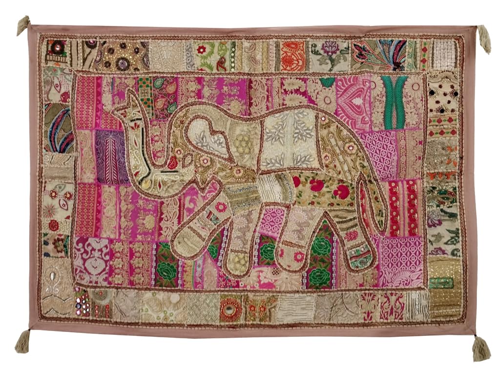 Ekam Art Rajasthani Handmade Heavy Elephant Embroidery Cotton Patchwork