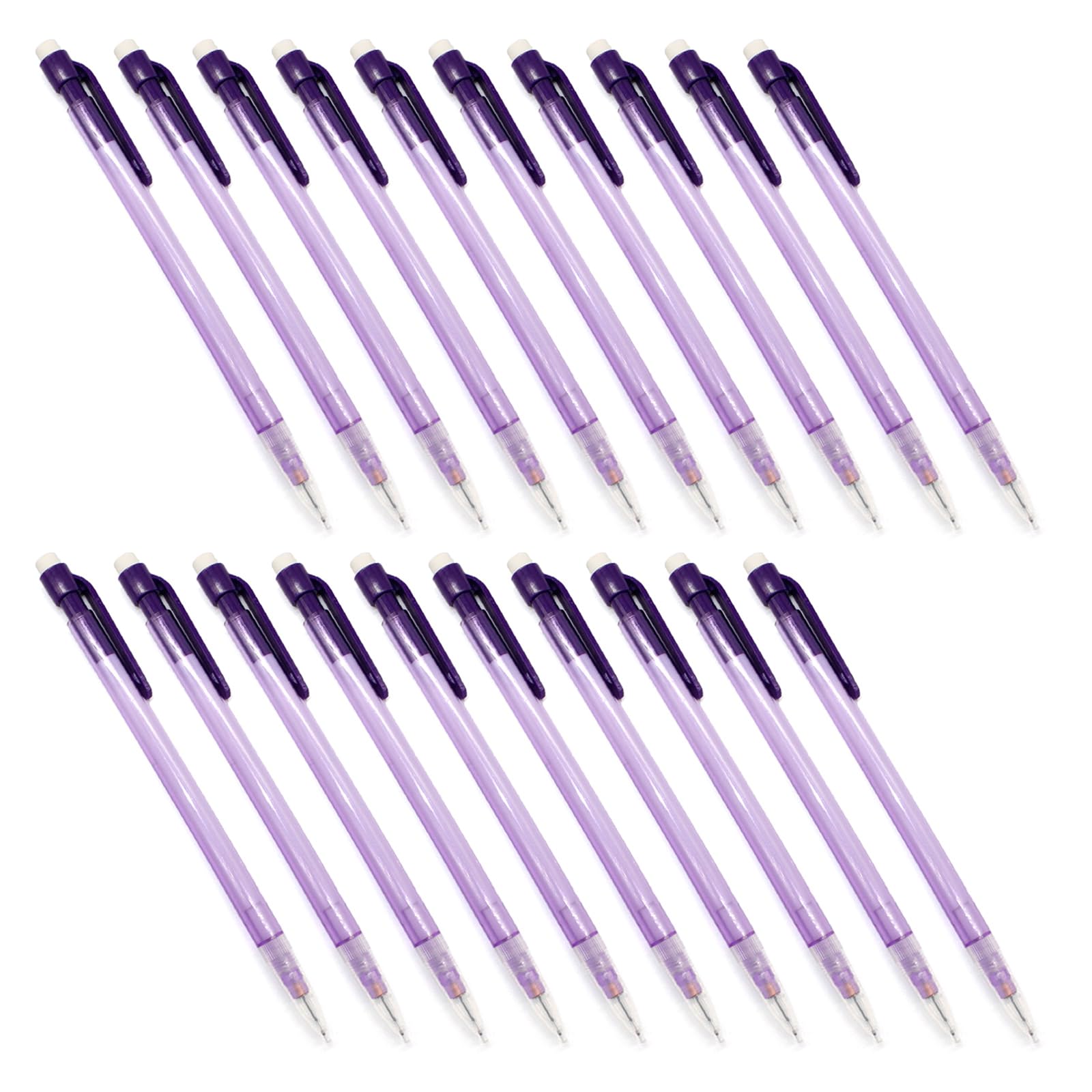 LUOFENG 20Pcs Mechanical Pencil Automatic Drwaing Pencil with Small Eraser 0.7MM Artist Pencil for Writing Drawing Sketching