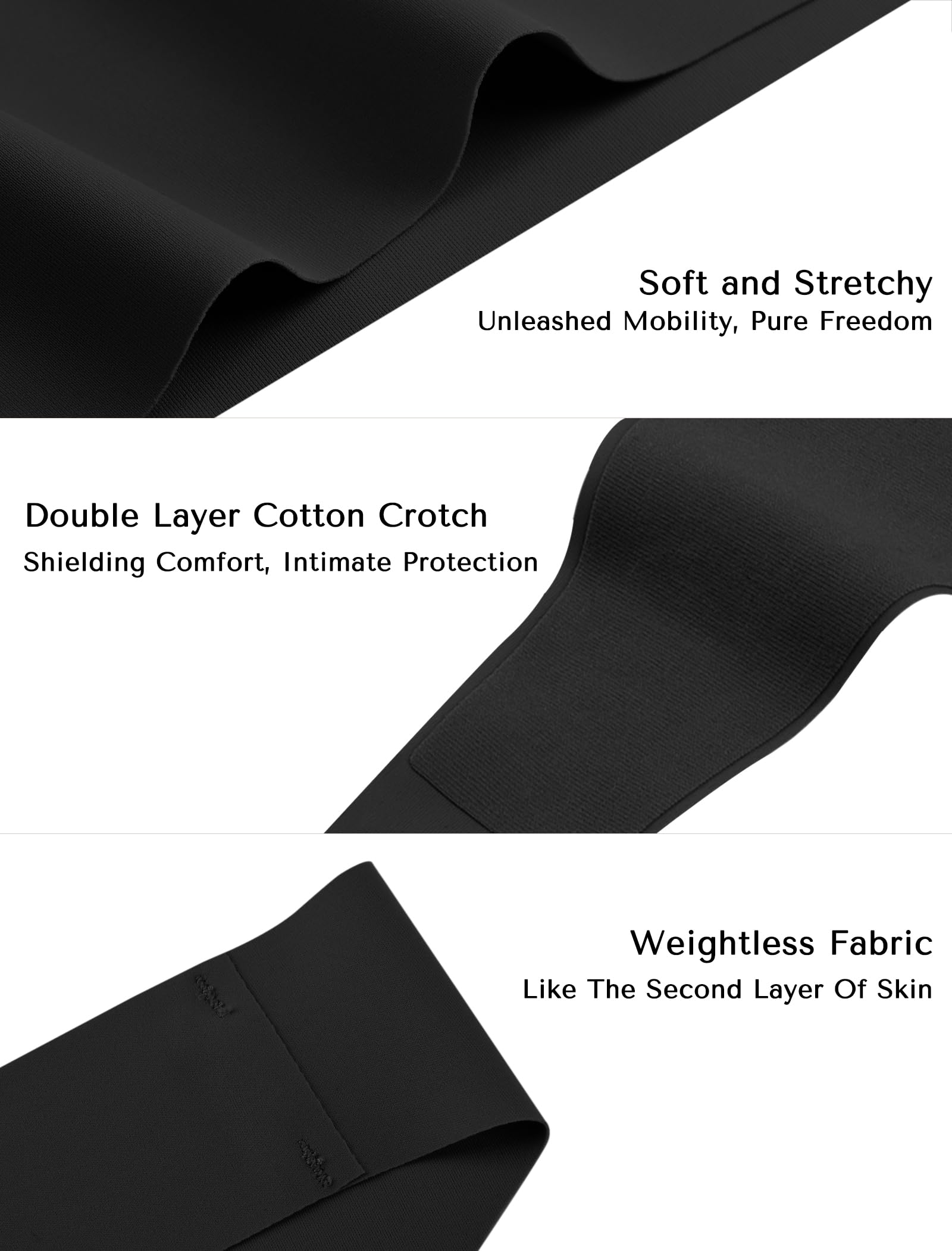 Voenxe Majtki Damskie Stringi Damska Bezszwowe,Seamless Underwear Wielopak | 5 Pack Low Waisted Stanem Women Thong Panties,Obniżana Stan OddychająCe Sportowe MięKka,Kobiet RozciąGliwych Wygodne Damskiej