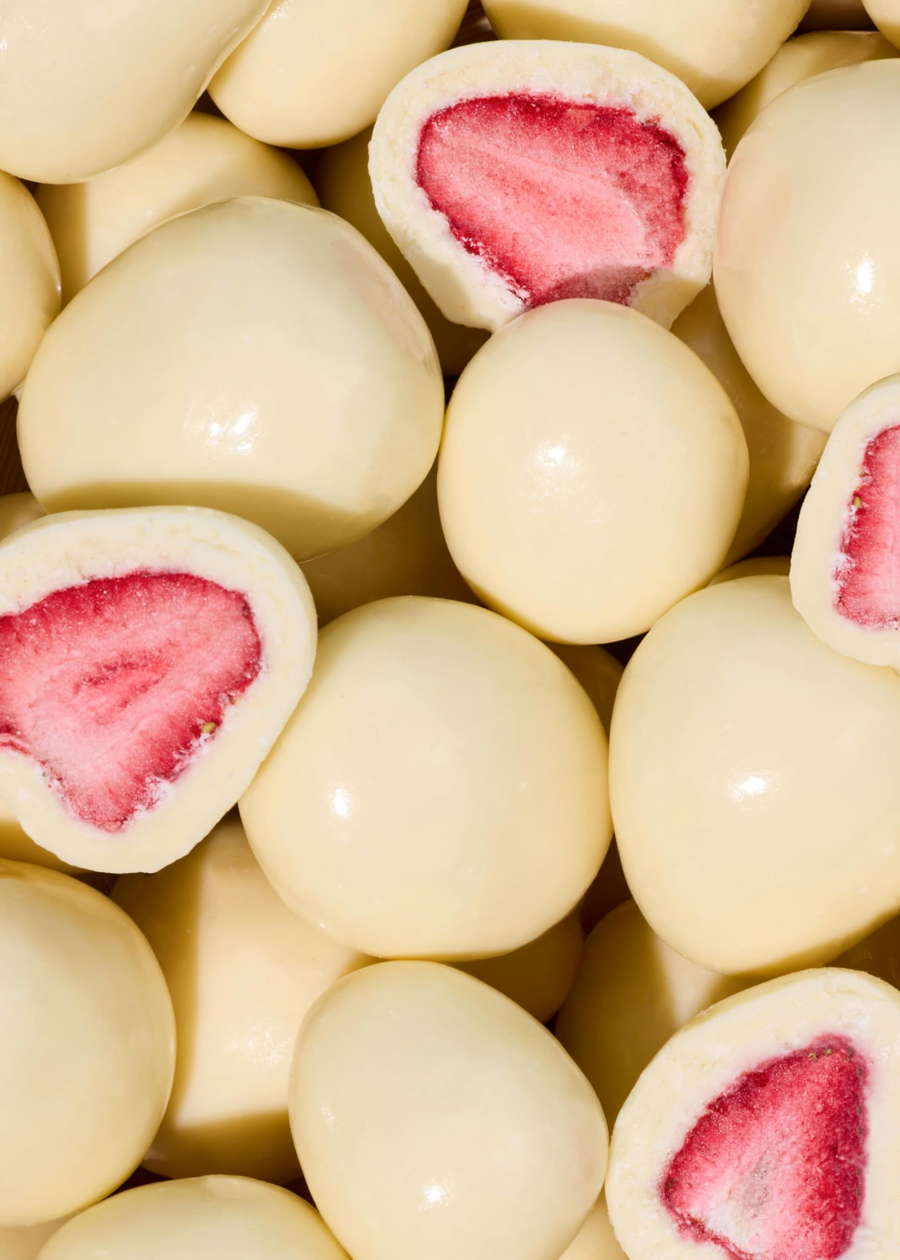 KoRo - Fragole liofilizzate al cioccolato bianco 1 kg - Il cioccolato incontra la frutta - Spuntino ideale - Croccanti e golose
