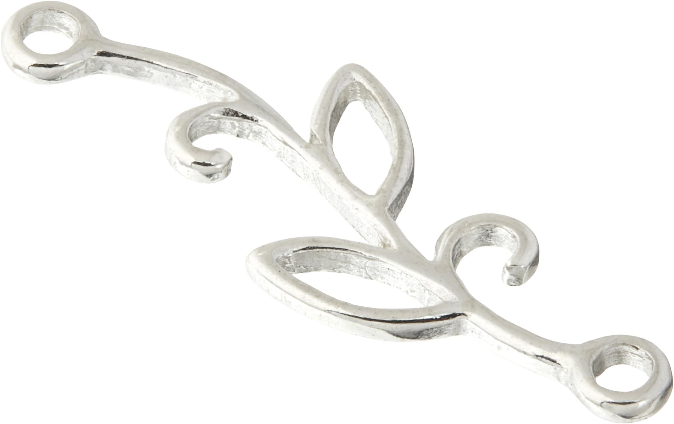 Amoracast Sterling Silver Link Leaf 7x20mm, 7 x 20mm