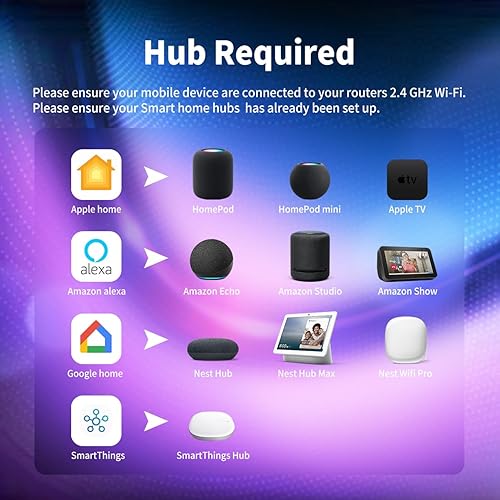 Miniatura 5 de ANWIO Matter - Bombillas inteligentes de 8.5 W (60 W de reemplazo) Bombilla LED A19 E26 compatible con la aplicación SmartThings, Alexa, Google