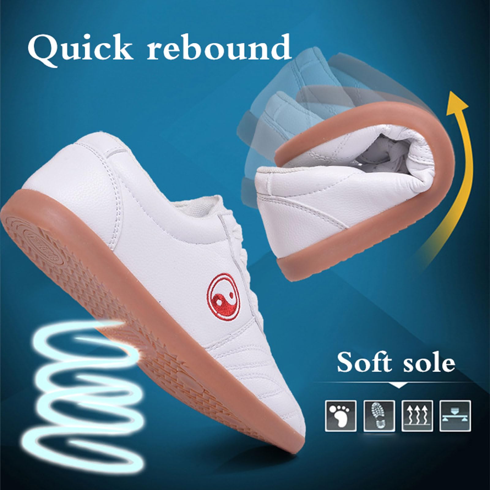 Tai Chi Wu Shu Kung Fu Scarpe,Scarpe Taekwondo,Scarpe da Taekwondo Sport Boxe,Scarpe da Karate Kung Fu Tai Chi,Uomo e Donna,Unisex,Traspirante,Antiscivolo,Leggere,per Wushu Yoga