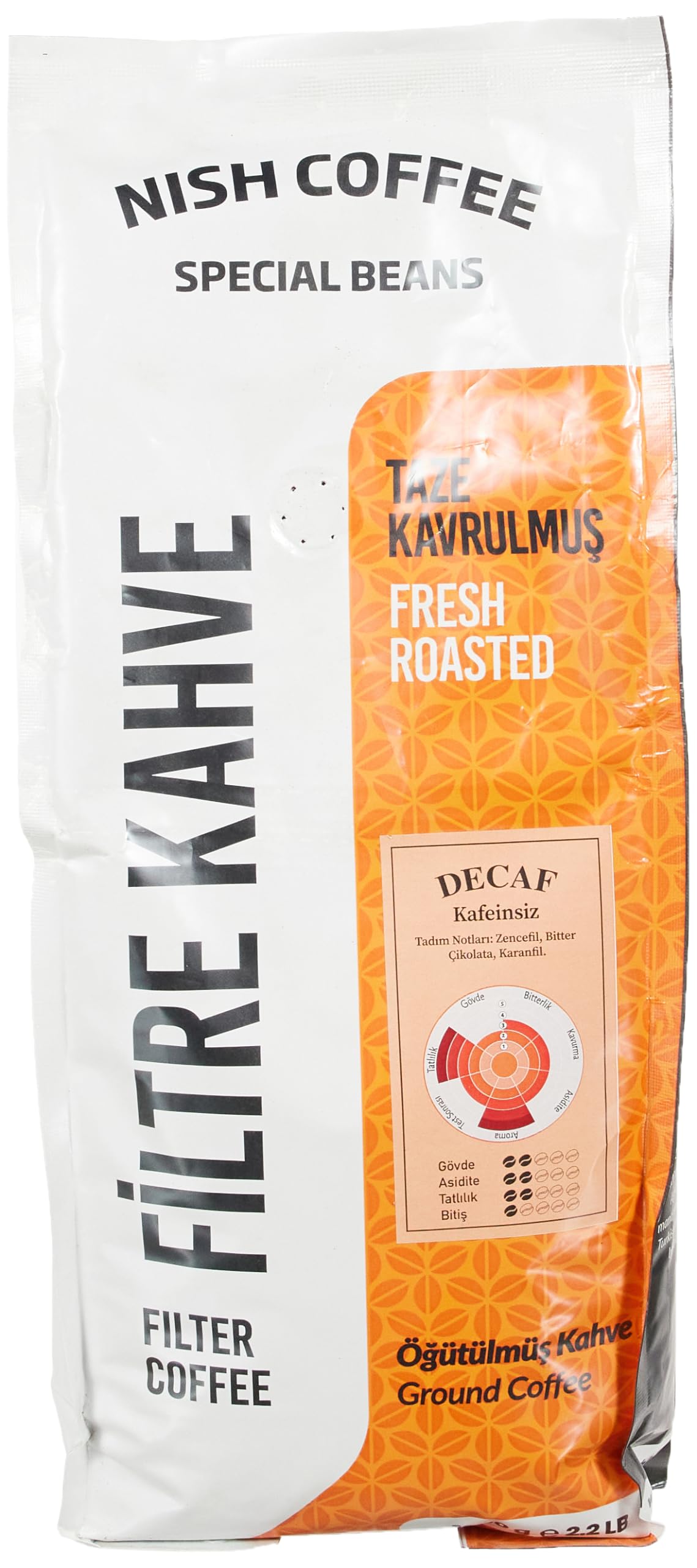 Nish Filtre Kahve Decaf 1 Kg- Öğütülmüş