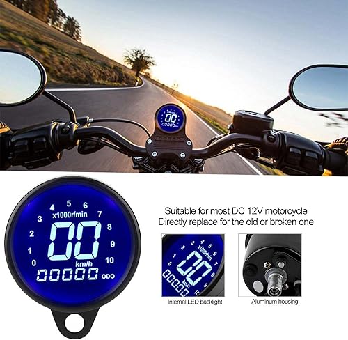 Miniatura 4 de Velocímetro LCD odómetro, velocímetro de motocicleta DC 12V pantalla LCD para la mayoría de las motocicletas DC 12V