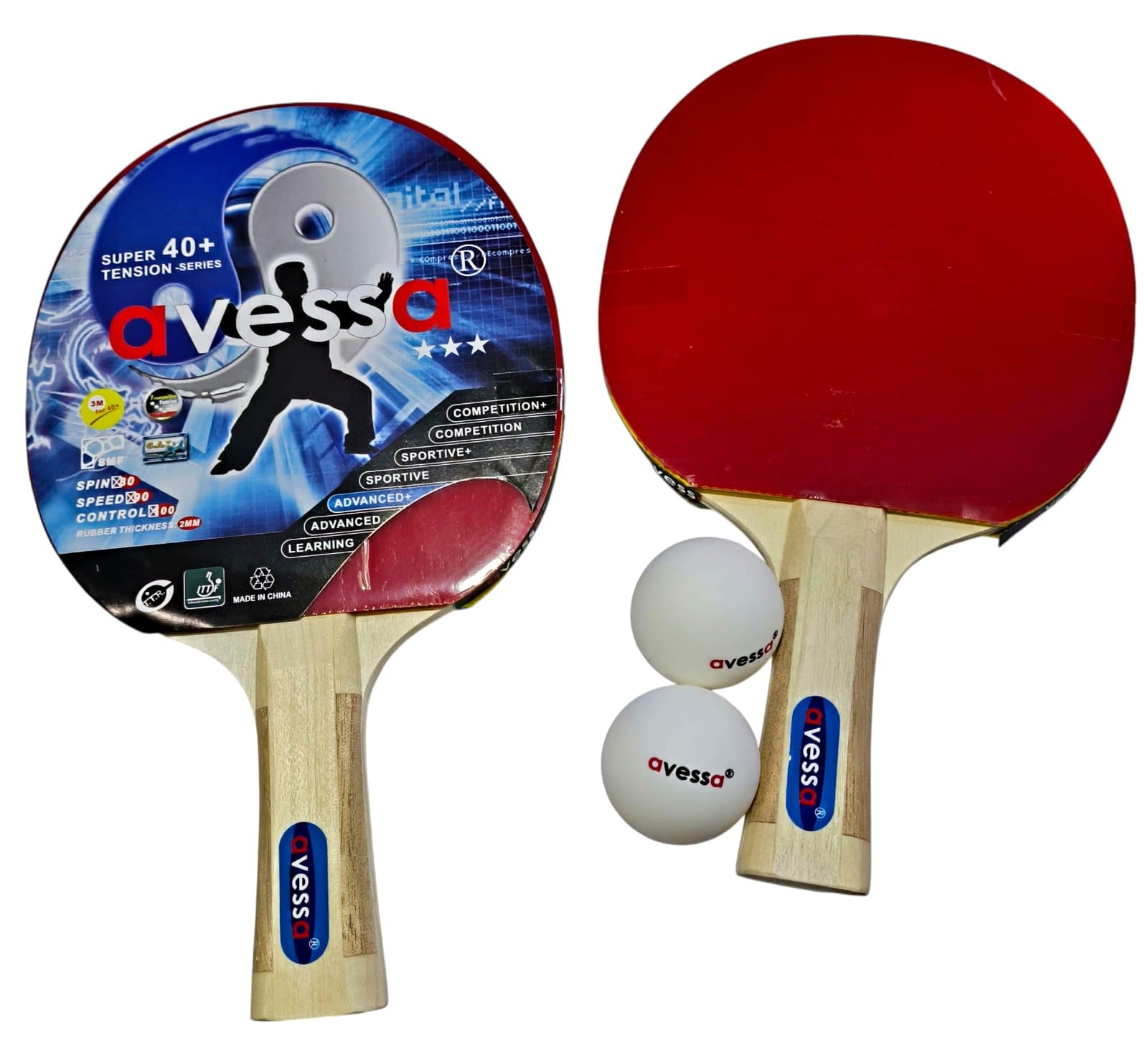 Avessa Masa Tenisi Raketi Seti Ittf Onaylı Rakset-501