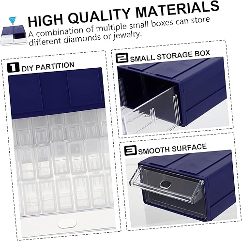 Miniatura 9 de KJHBV Herramientas de bricolaje, 1 juego de caja de almacenamiento de plástico, caja organizadora de dijes de uñas, juego de uñas, contenedor de