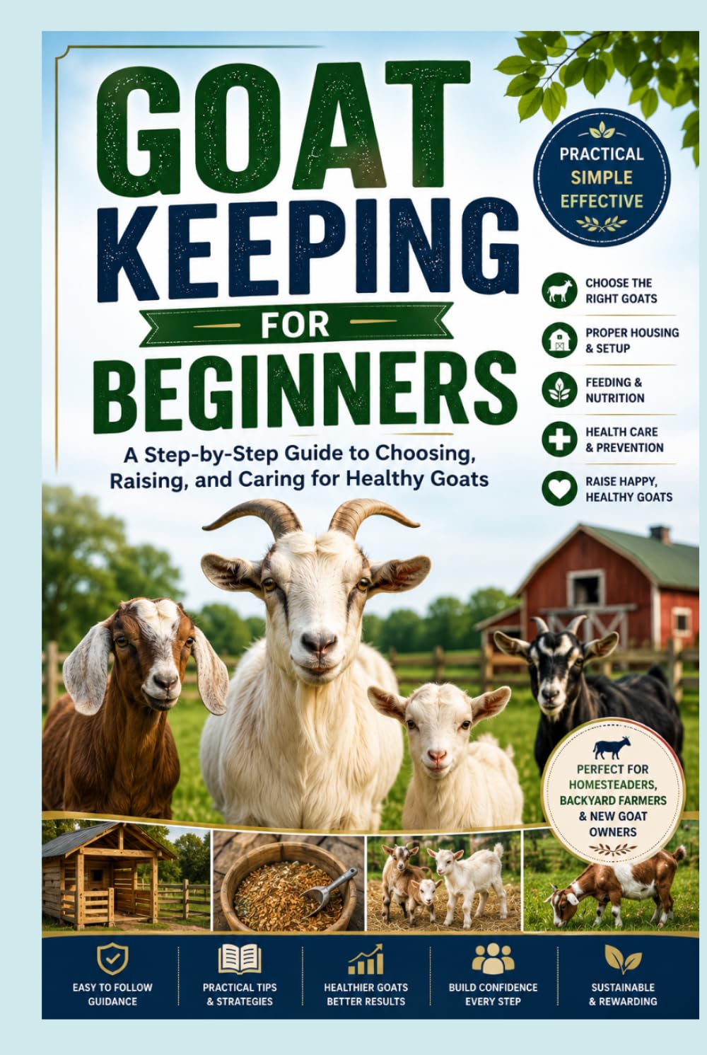 Goat Keeping for Beginners: A Step-by-Step Guide to Choosing, Raising, and Caring for Healthy Goats (The Beginner's Goat Farming & Homestead Series)