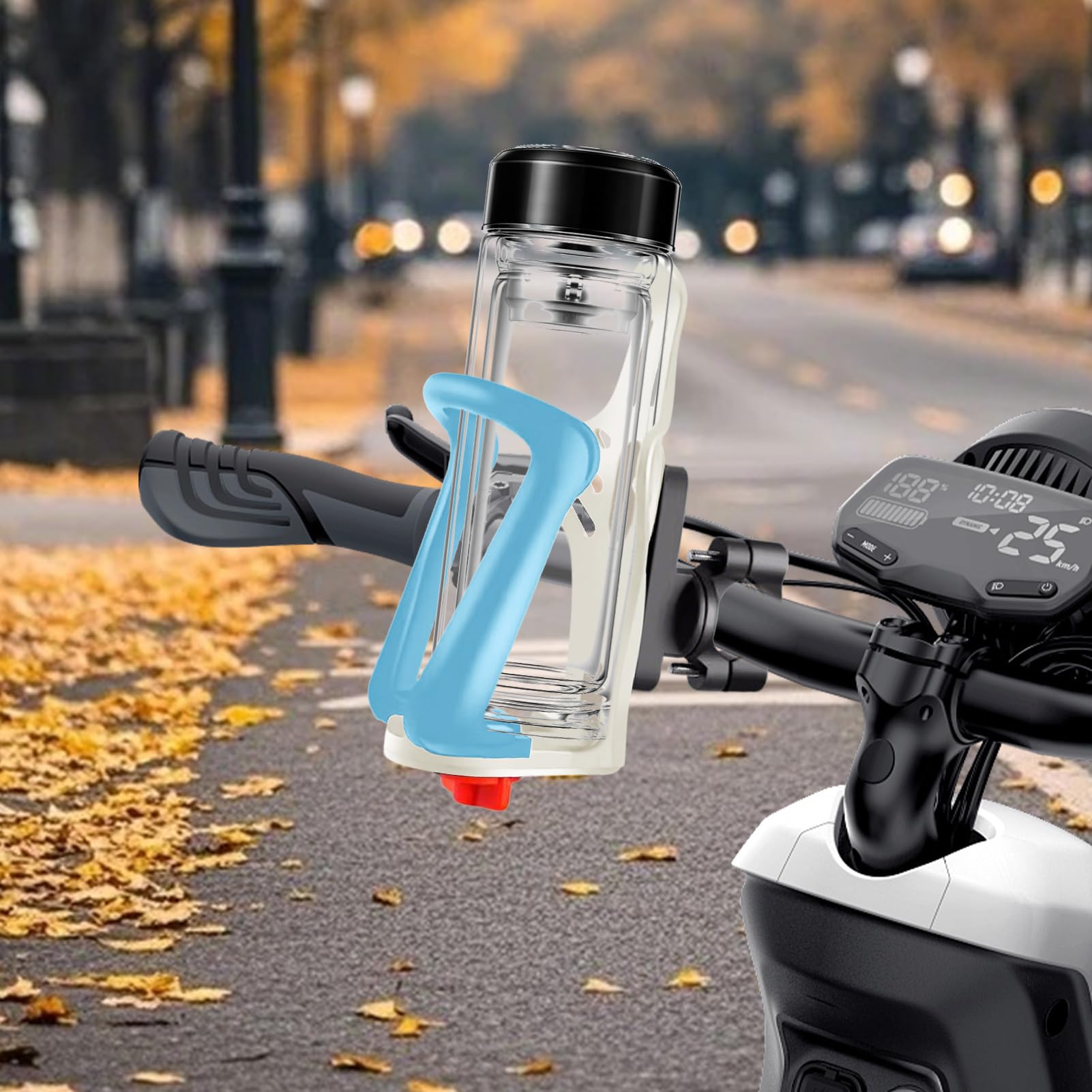 Portaborraccia Bicicletta Supporto Regolabile Per Manubrio 20-35 mm | Portaborraccia E Porta Bicchiere Per Bici Supporto Portabevande da Manubrio e 20-35mm per Bici Moto Scooter Passeggino Sedia
