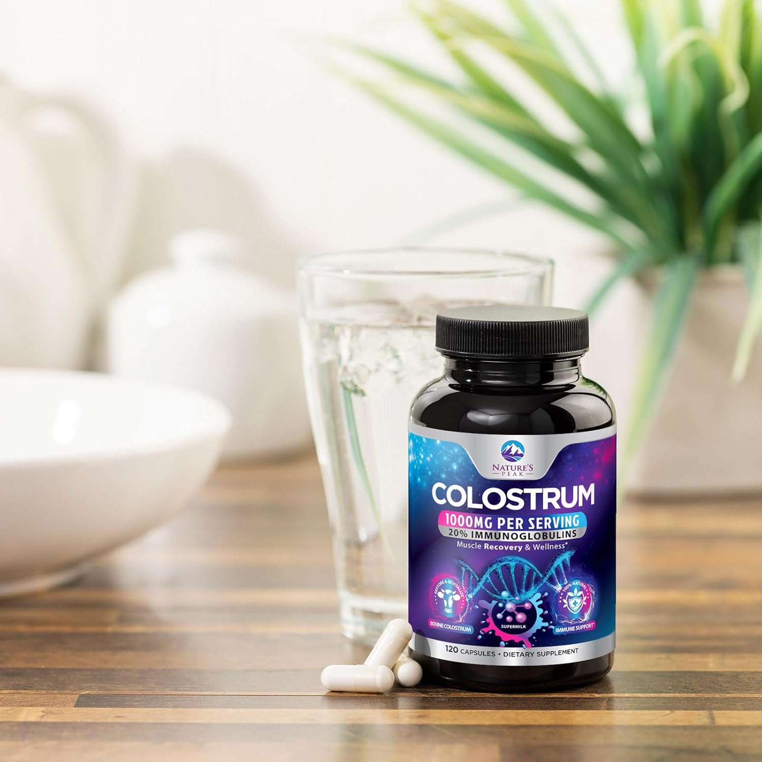 Bovine Colostrum Supplement 1000mg - with 20% Immunoglobulins (IgG) for Immunity & Immune Support, Energy & Gut Health, SP Colostrum Powder Pills, Gluten Free, Non-GMO & Bottled in USA - 120 Capsules - Image 8