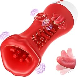Pangpangmi Masturbádores Masculino Más Vendido, Huevo Masturbador Masculino Juguetes Sexuales con 9 Vibración 9 Lamedura, 3D Vagina Vibradorador Hombre Juguetes Eróticos para Pareja Sexuales Adultos