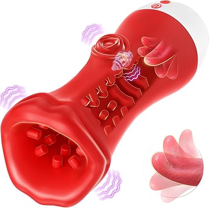 Pangpangmi Masturbádores Masculino Más Vendido, Huevo Masturbador Masculino Juguetes Sexuales con 9 Vibración 9 Lamedura, 3D Vagina Vibradorador Hombre Juguetes Eróticos para Pareja Sexuales Adultos