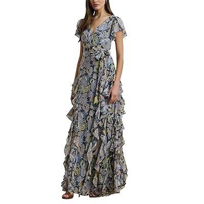 Lauren Ralph Lauren Kimbinell Short Sleeve Gown Women