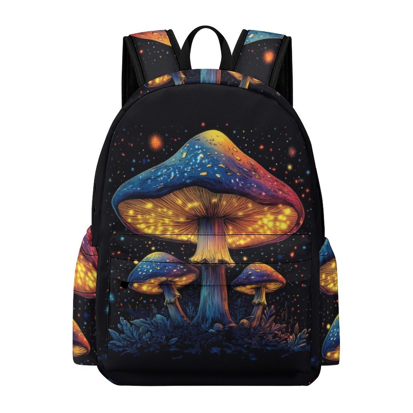 TPISLI Teens Mushroom Back pack Boys Girls Secondary Years 7-11 14 Inch Laptop Backpack, Lightweight Stylish Plant Theme Rucksack for Day Trips Holiday Gift