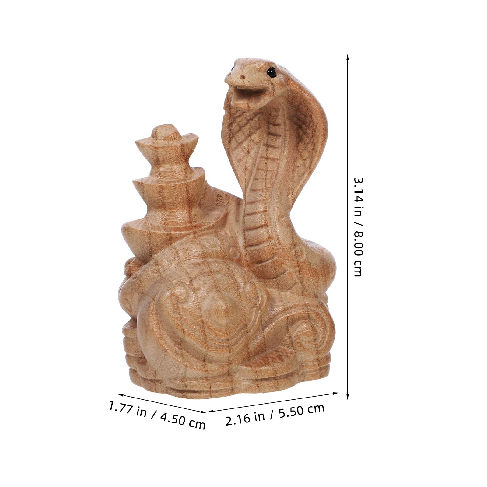 Amazon.com: LOGOFUN Wooden Snake Figurine Hand Carved Chinese