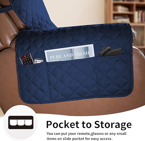 Miniatura 714 de Easy-Going - Funda reversible para sofá, resistente al agua, con varillas de espuma y correas elásticas, protector de muebles para mascotas y perros