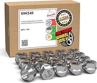 Wheel Accessories Parts 20 Pcs M14x1.5 14x1.5 Thread 0.8" Long Open End Bulge Acorn Lug Nuts Zinc 7/8" 22mm Hex Fits Jeep Wrangler Gladiator ｜ Ram 1500 1500 Classic