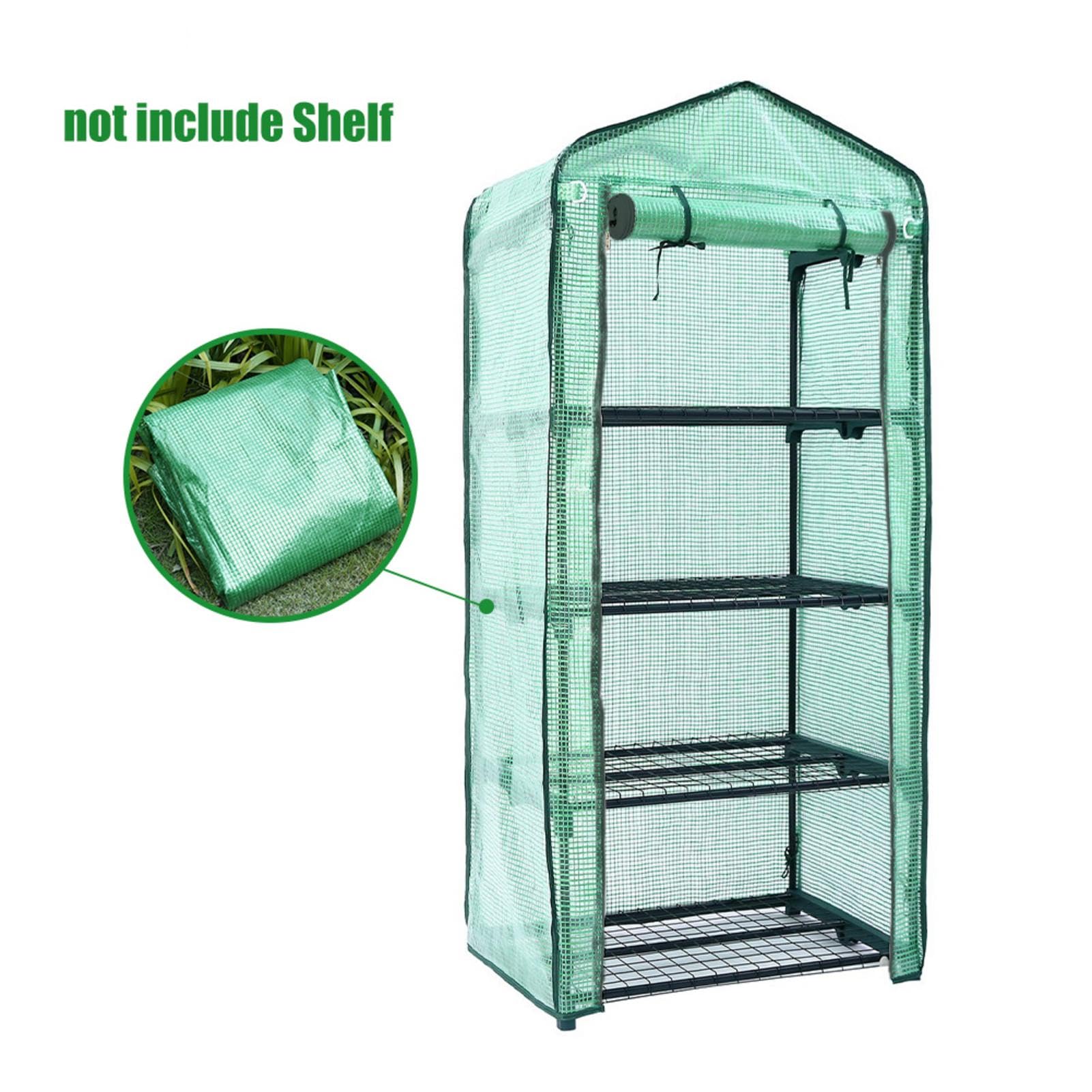 serra da giardino a 4 livelli, copertura portatile per serra da giardino | 4 ripiani, per coltivare le proprie piante, copertura di ricambio rinforzata (senza supporto in ferro)