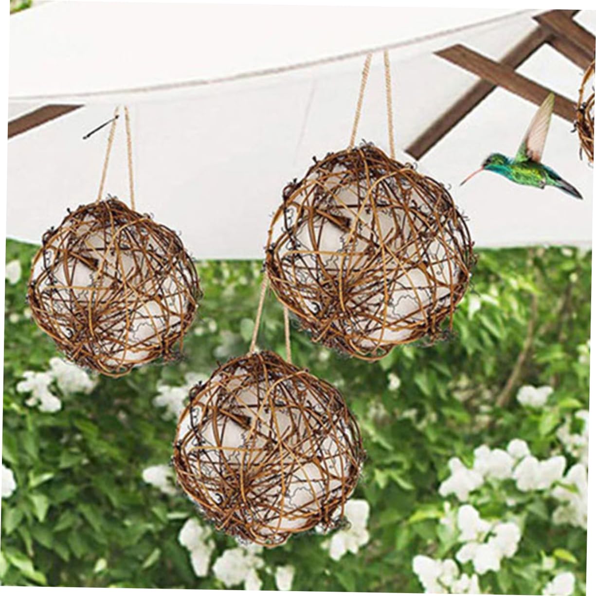 3piezas Constructor De Nidos De Material para Nidos De Pájaros y Soporte para Material De para Jardín y Terrace Suministros para Colibríes