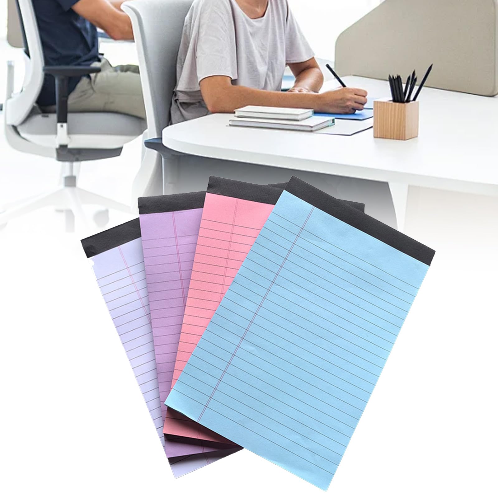 Blocs-notes de bureau 50 feuilles double face lignées lot de 4