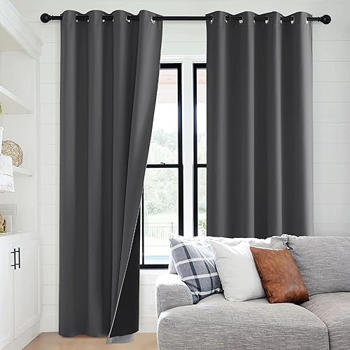 Miniatura 17 de Pony Dance - Cortinas 100% de opacidad, cortinas gruesas de doble capa con bloqueo de luz, cortinas térmicas aisladas que reducen el ruido para