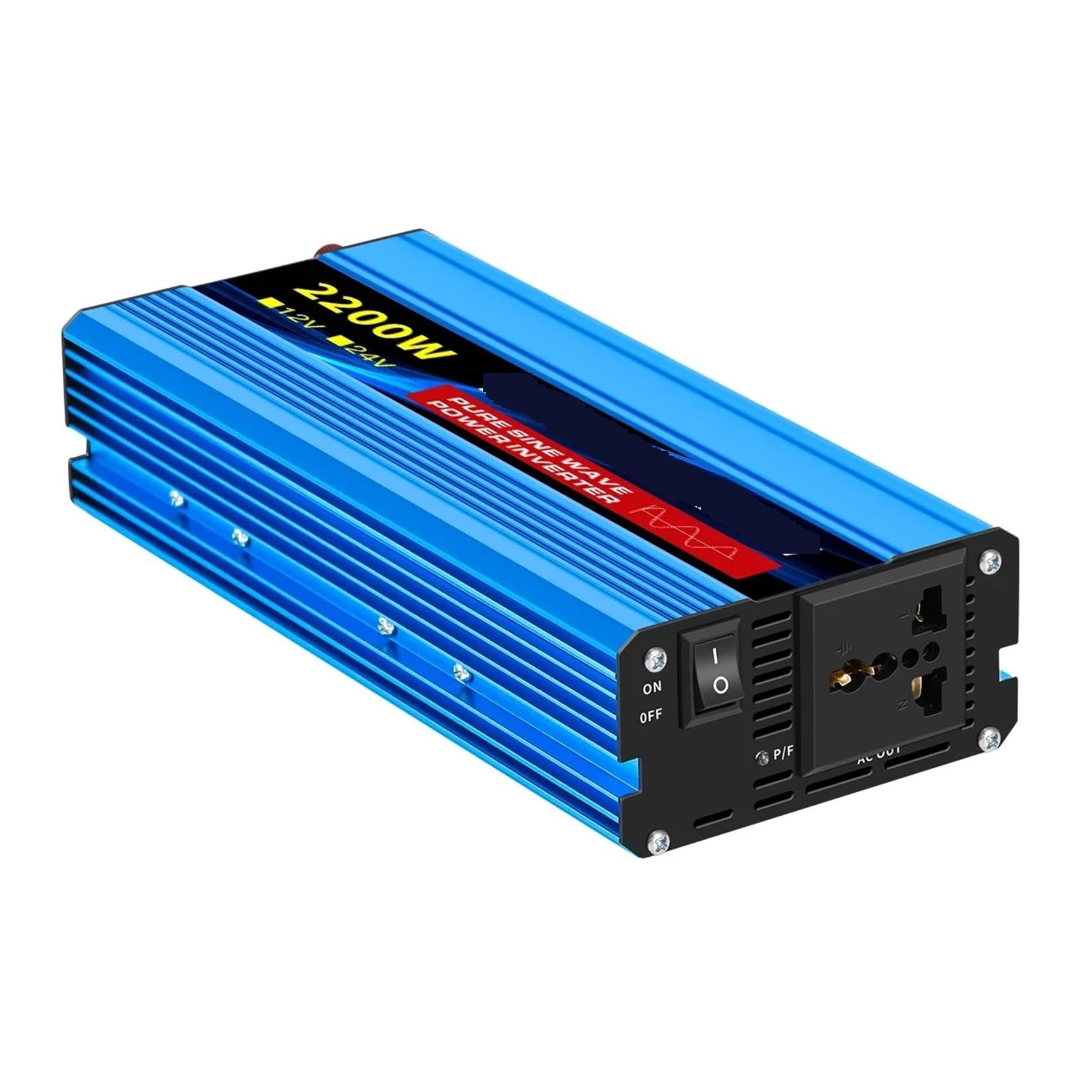 Falownik sinusoidalny 1000-3000 W, 50 Hz, konwerter napięcia DC 12 V/24 V na AC 220 V(2200W,12V)