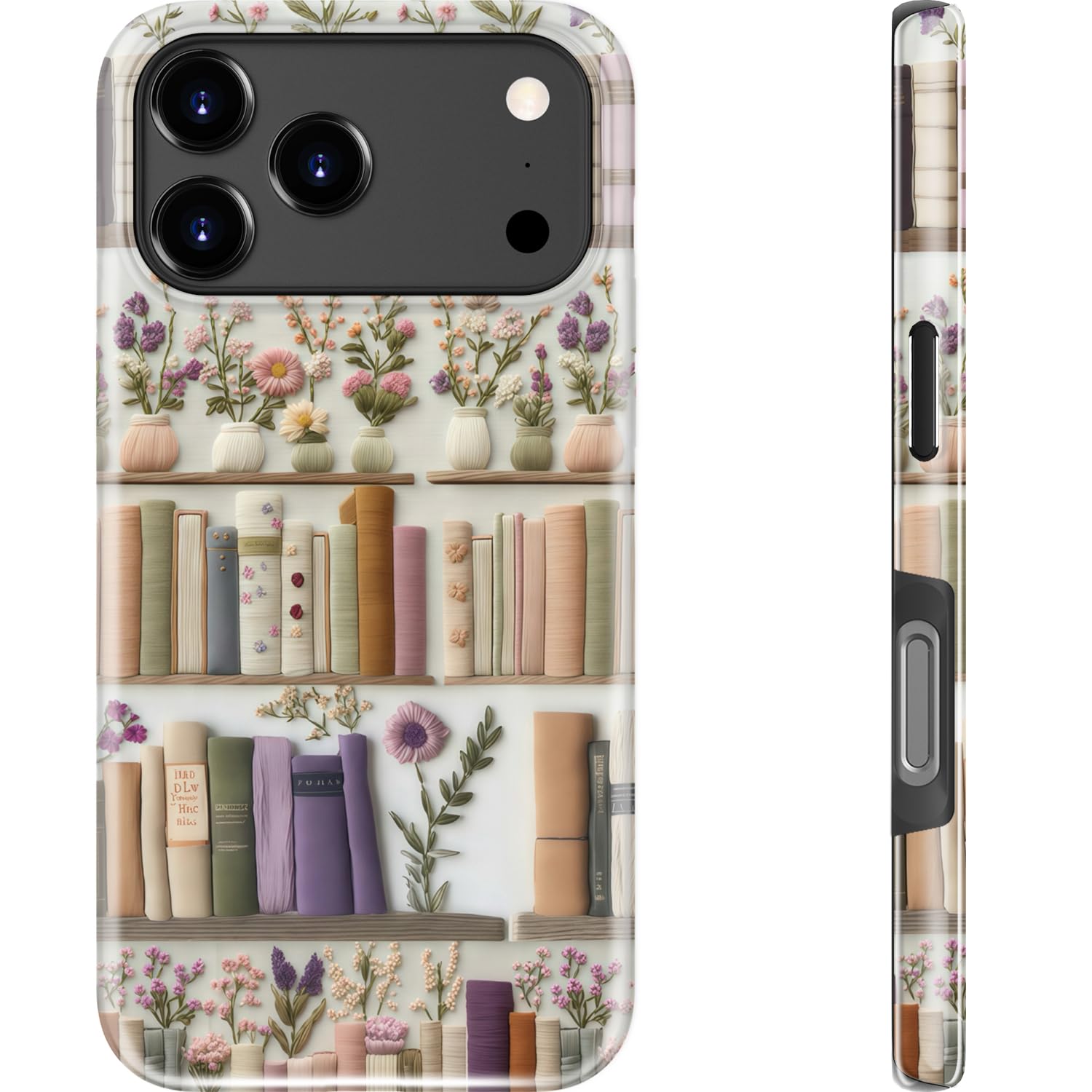 Coque iPhone 17 Pro mignonne motif bibliothèque au café - 8