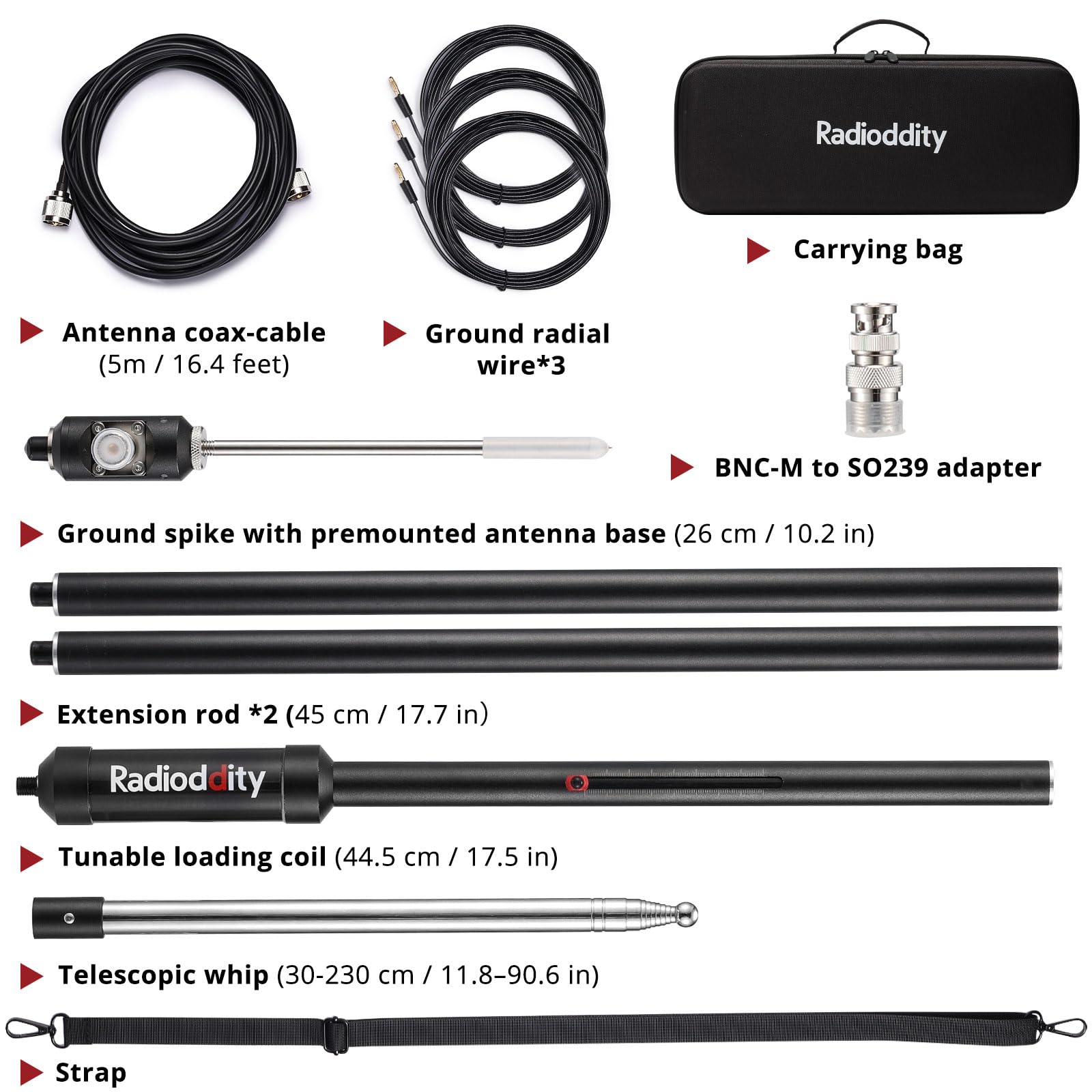 ＨＦボディアンテナ Amazon.com: Radioddity HF-009 Portable HF Antenna, 5-50MHz Quick