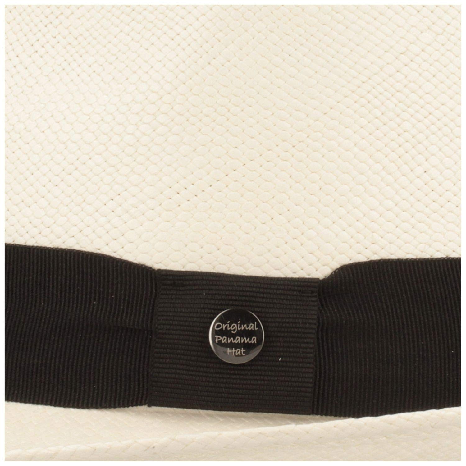 Breiter ORIGINAL Panama-Hut | Stroh-Hut | Sommer-Hut aus Ecuador – Schmaler Trilby - Handgeflochten, UV-Schutz, Bruchschutz