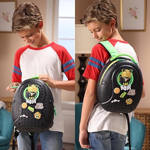 Miniatura 2 de Miraculous Ladybug - Pop n' Swop 12 insignias surtidas de mariquita y gato negro, insignias regulares y XXL, compatible con monederos Pop n' Swop,