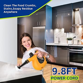 Handheld Steam Cleaner, Pressurized Multi-Surface Steam Cleaner with 11pcs Accessories, Chemical Free Multi-Purpose Steam Cleaners for Home Use, Steamer for Cleaning Floor, Tile, Windows, Couch, Grout