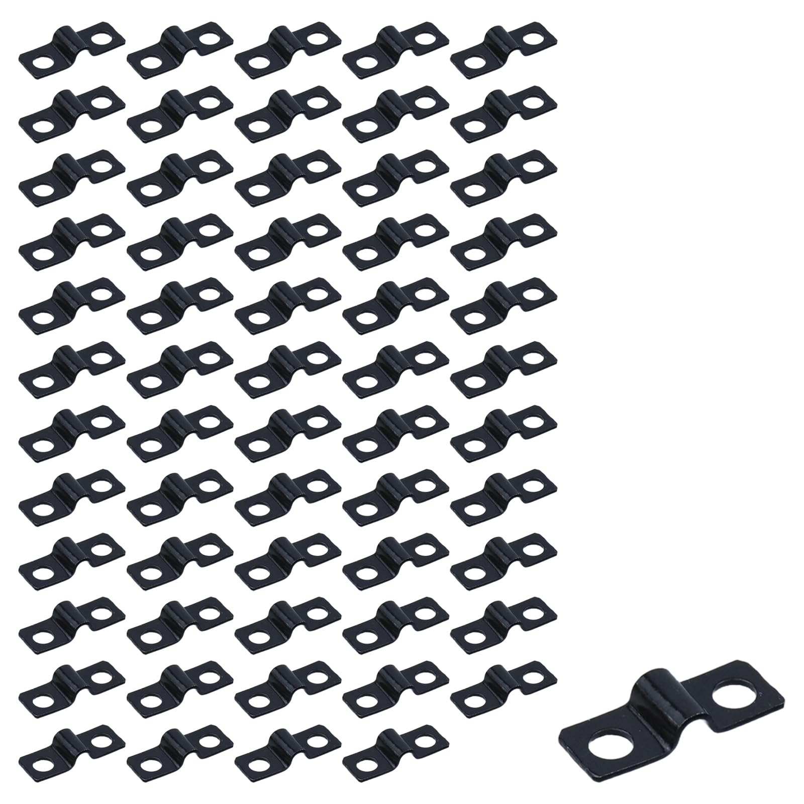 0.16 Inch Conduit Strap Clamps, One Hole R-Shaped, 60Pcs