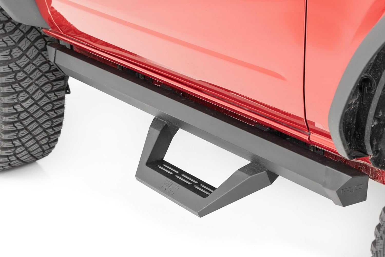 Rough Country SRX2 Adjustable Aluminum Steps for Ford Bronco (2021-2025) 2-Door - Modular Running Boards with Slide-Adjust Steps