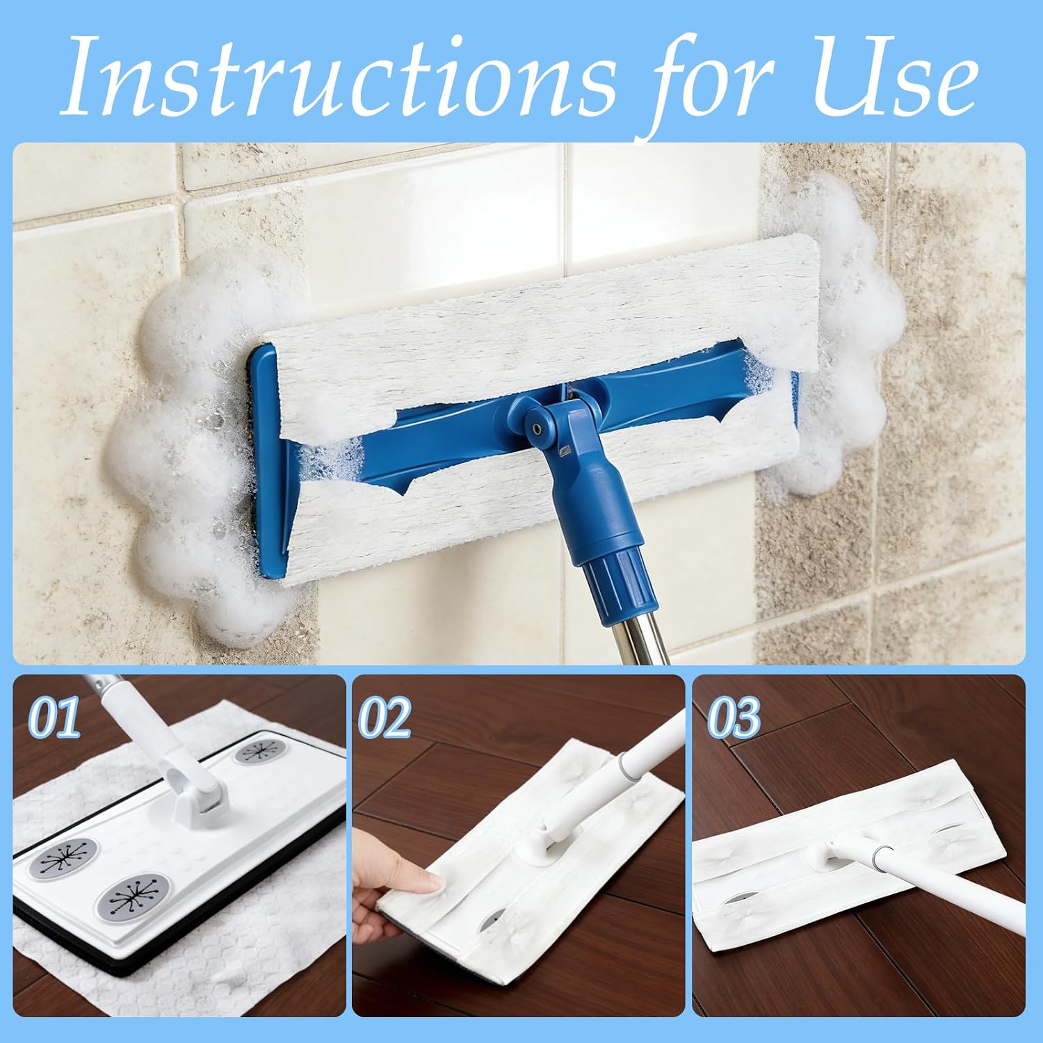 1000 Pcs Sweeper Dry Mop Refills Dry Duster Cloths Disposable Mop Pad Refills Floor Sweeping Cloths for Floor Mopping and Cleaning