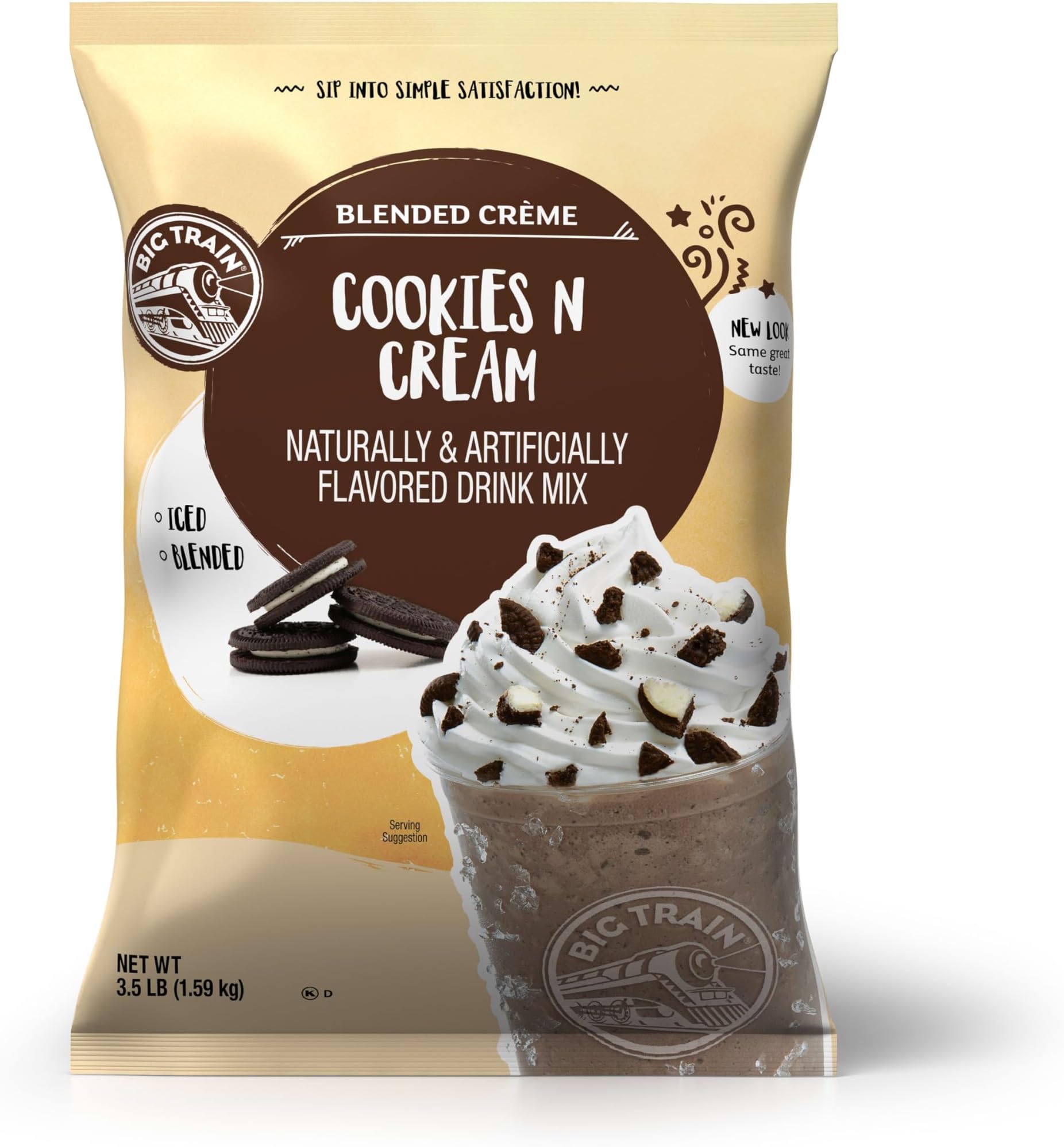 Big Train Cookies N Cream Blended Crème Beverage Mix, 3.5 Pound (Pack of 1)