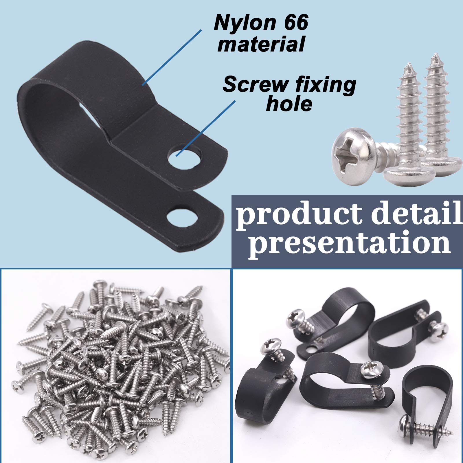 120PCS Clats De CâBles Noirs, Liens De CâBles En Nylon