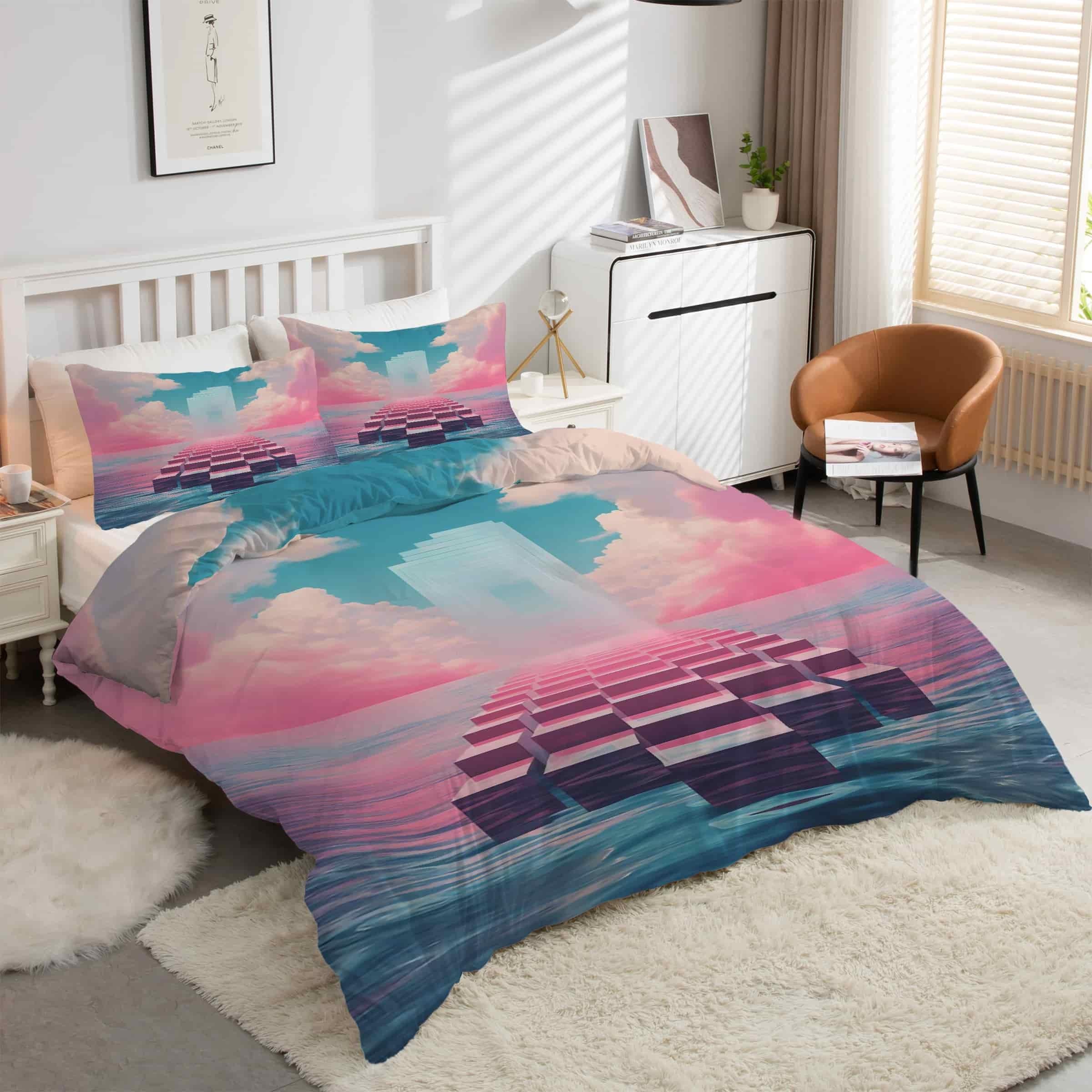 Parure de lit 90x190 NuagesMer pour en finir avec les couettes qui glissent et les draps rudes