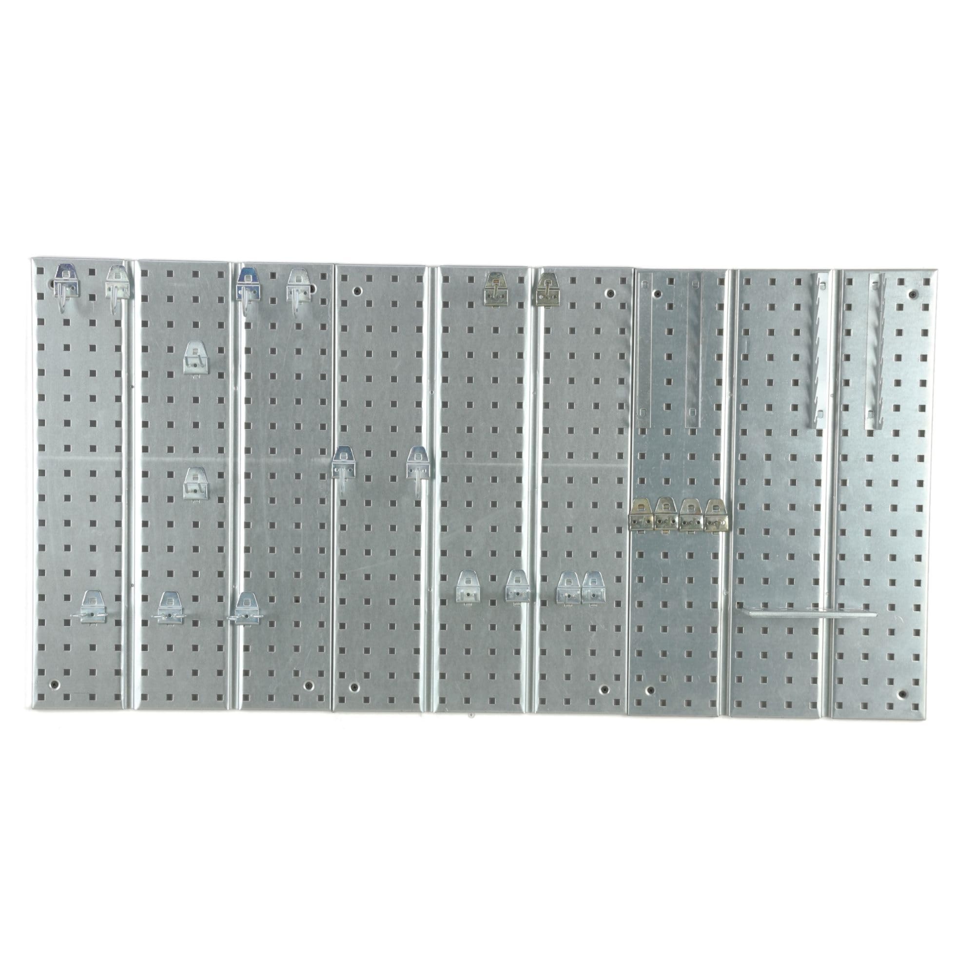 Werkzeugwand Metall 116x59cm Lagersystem mit Werkzeughaltern Werkzeughaken Lochbrett Werkstatt Garage Steckbrett Elektrowerkzeuge Lochwand Starke Steckregal Hängeregal Wandhalterung montagefertig