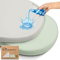 Vista 23 de Paquete de 2 sábanas de moisés para bebé niña y niño, viscosa de 33 x 17 pulgadas, derivada de bambú, sábanas ajustables para moisés, compatibles