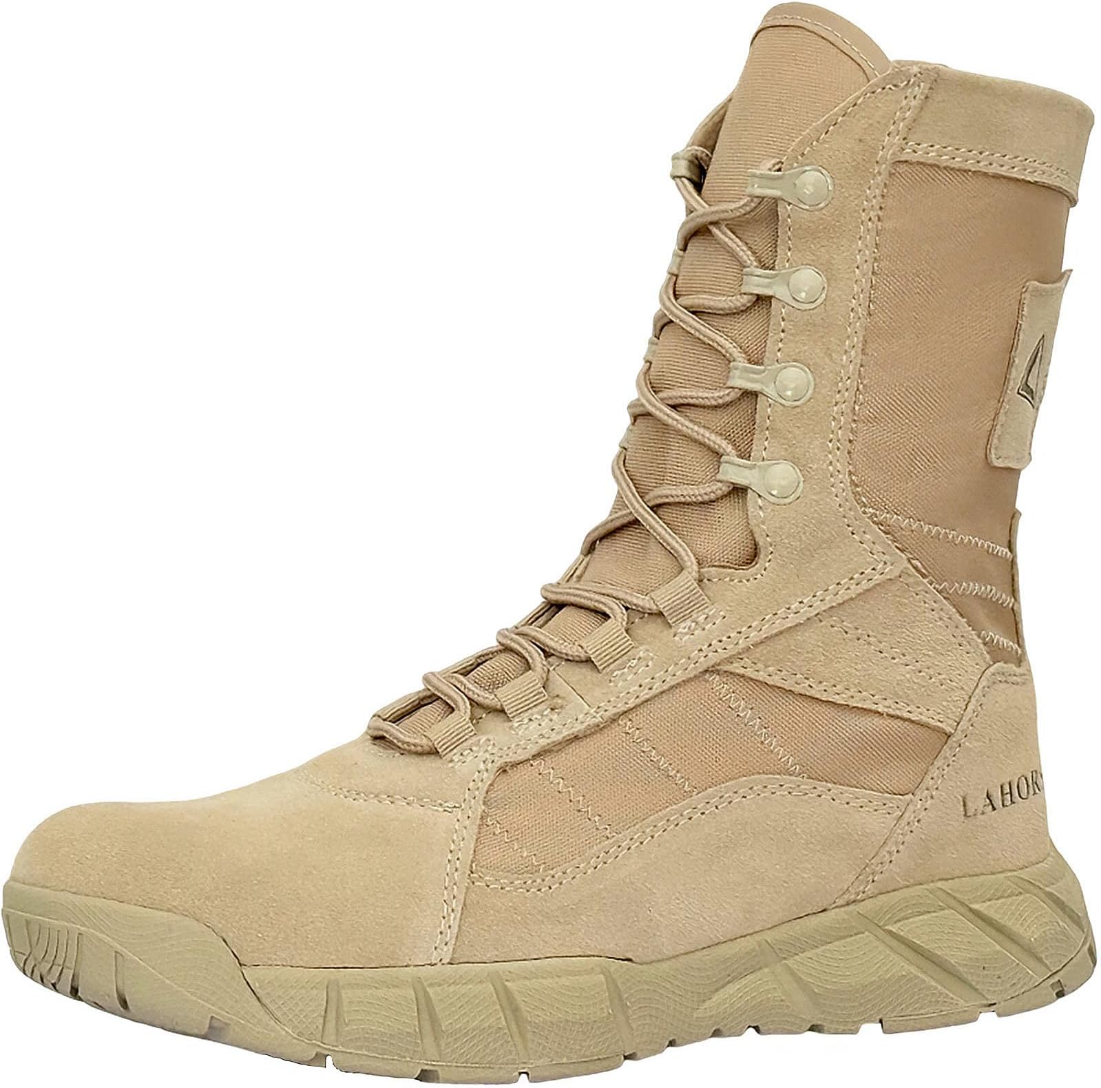 - Lightweight Man Tactical Military Boots Combat Boots Anti-Collision Side Zipper Training Lace Up Outdoor Hiking Breathable Shoe