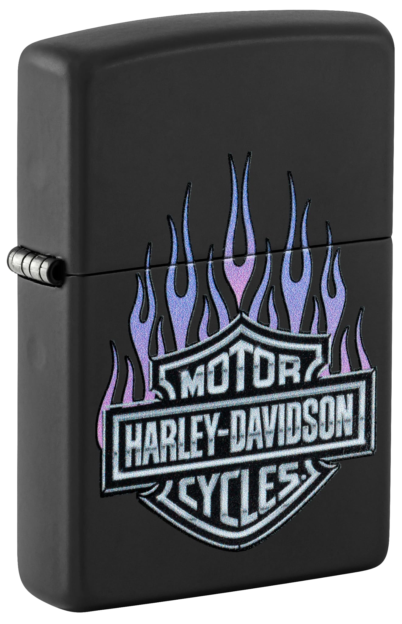 Encendedor Zippo a prueba de viento recargable con estampado Harley-Davidson y caja de regalo