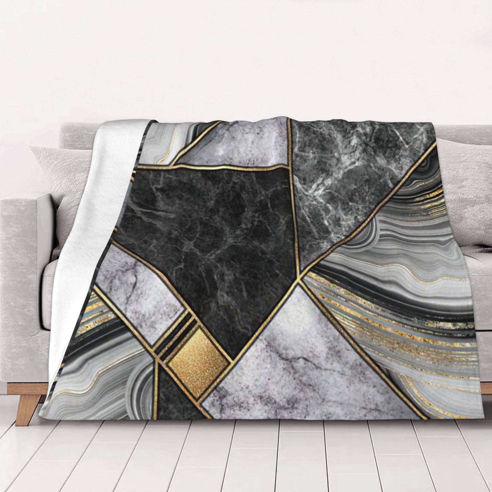 Couverture en flanelle super douce et legere lit et canape toutes saisons