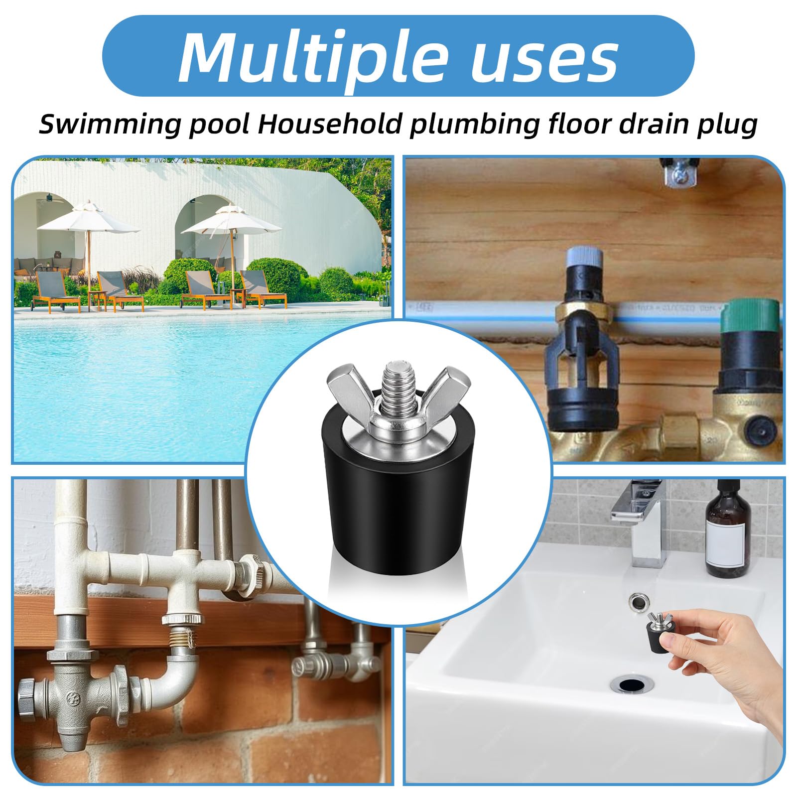 2 sztuki korków gumowych zatyczek kołnierzowych do basenu korki gumowe stożkowe zimowe zatyczki 26mm zatyczki basenowe zimowe zatyczki do zimowania ekspansyjne dla rurociągów odpływowych basenów
